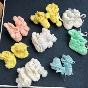 Handmade baby booties